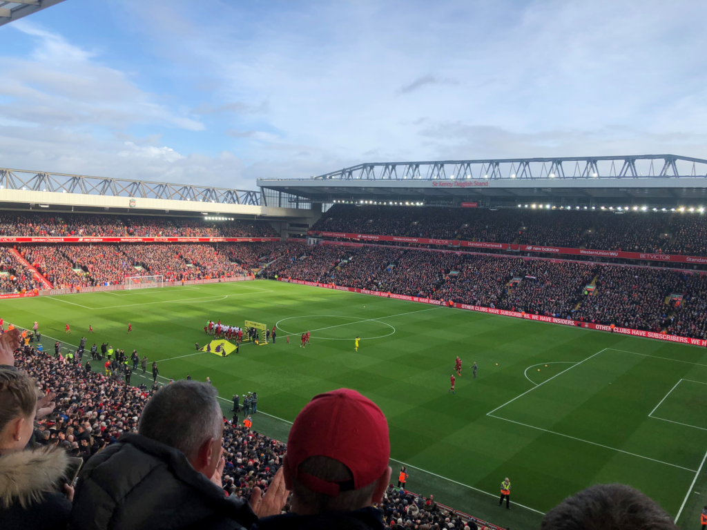 Anfield - home of Liverpool Footbball Club